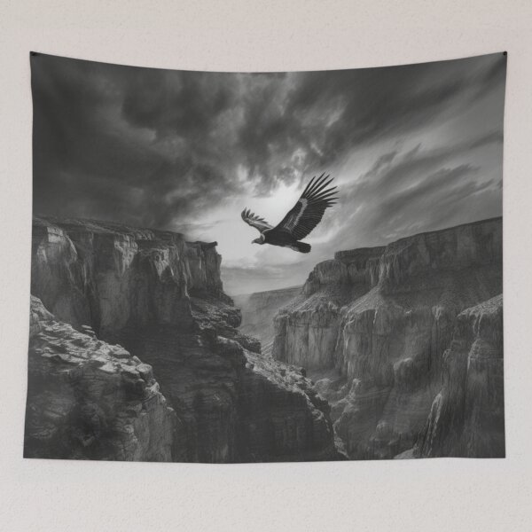 Item preview, A dramatic Condor circling above canyon walls, Birds in Motion designed and sold by CDC40.