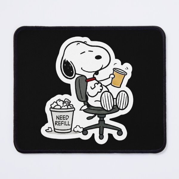 Item preview, Need Refill Coffee Funny Cartoon Dog Sticker designed and sold by StikerChuns.