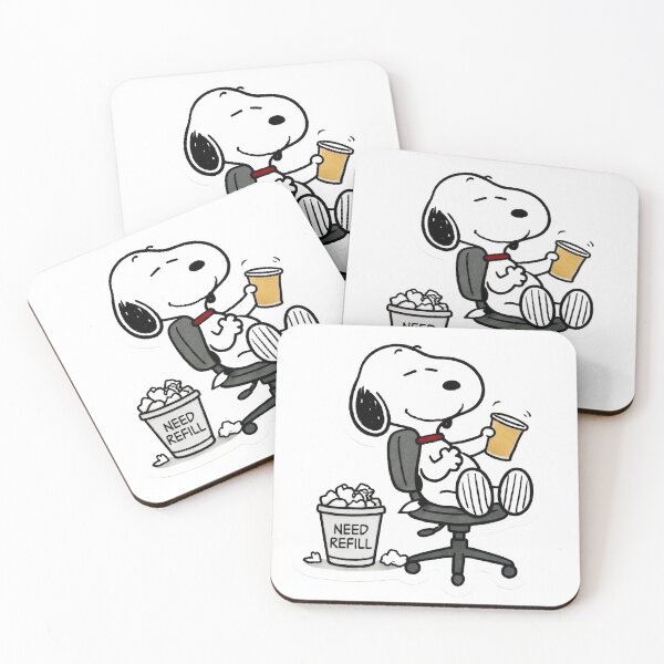 Item preview, Need Refill Coffee Funny Cartoon Dog Sticker designed and sold by StikerChuns.