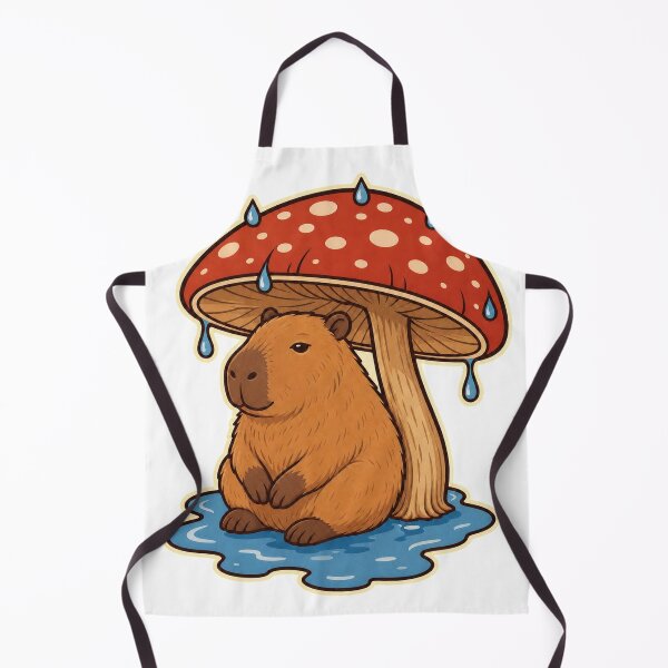 Item preview, Capybara in the rain designed and sold by LaunchUIStudio.