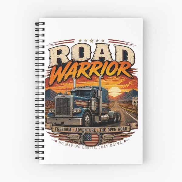 Item preview, Road Warrior Truck Driver T-Shirt – American Big Rig Semi Truck Route 66 Sunset Graphic – Freedom Adventure Open Road  designed and sold by JaZuLive.