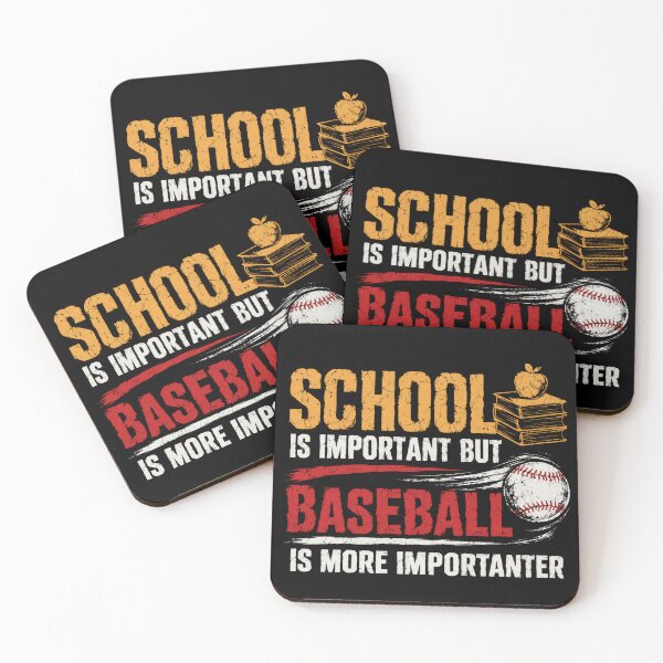 Item preview, School Is Important But Baseball Is More Importanter Funny Baseball Student Fan designed and sold by RetroMini2026.