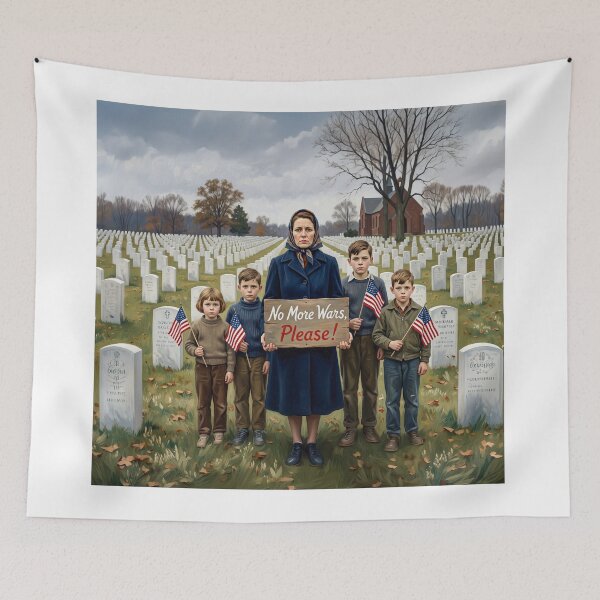 Item preview, No More Wars Please Protest designed and sold by Home Decor Art.