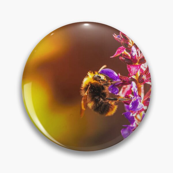 Item preview, Bumblebee on Vibrant Purple Flower designed and sold by mildatoysdecors.