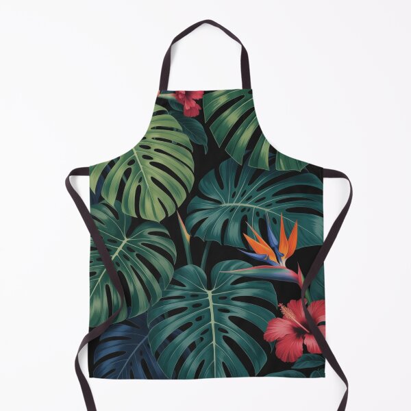 Item preview, Tropical Monstera Leaves And Exotic Flowers Botanical Pattern designed and sold by myforestfog.