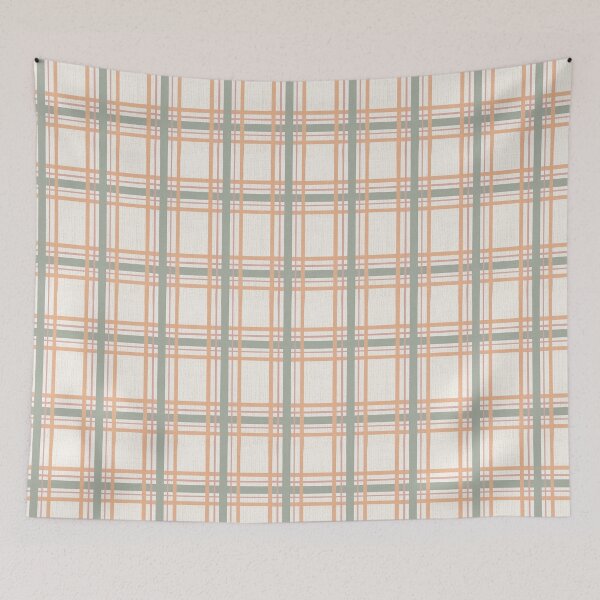 Item preview, Orange and Green Plaid Flanell Fall Pattern designed and sold by CrisGHeer Art &Illustration.