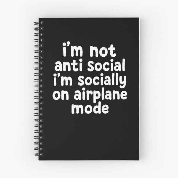 Item preview, I'm Not Anti Social I'm Socially On Airplane Mode Introvert Quiet Person designed and sold by RetroMini2026.