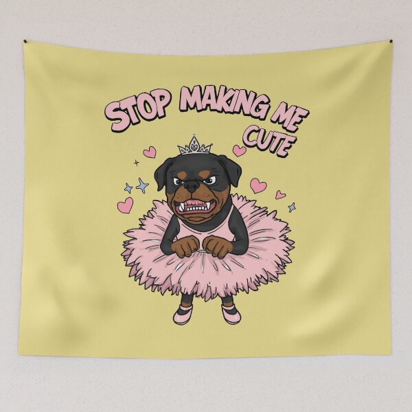 Item preview, Stop Making Me Cute Grumpy Rottweiler Ballet Tutu Funny designed and sold by The Fine Print by BassAddict.