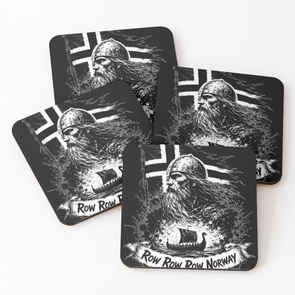 Item preview, Row Row Row Norway Viking Blackwork Tattoo Art Gift for Rowers designed and sold by Nightarel.