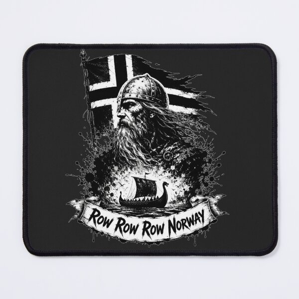 Item preview, Row Row Row Norway Viking Blackwork Tattoo Art Gift for Rowers designed and sold by Nightarel.