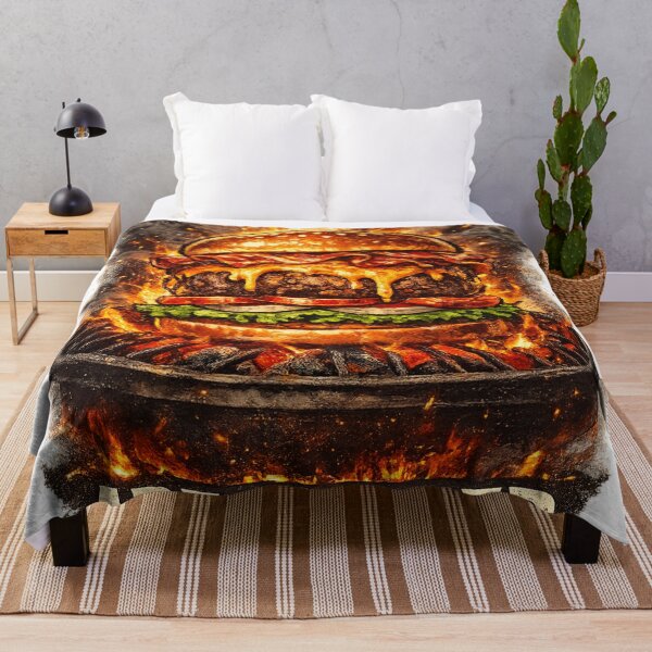 Item preview, Legends Are Grilled: BBQ Fire Campfire Cheeseburger Vintage Art designed and sold by irfanshikh.