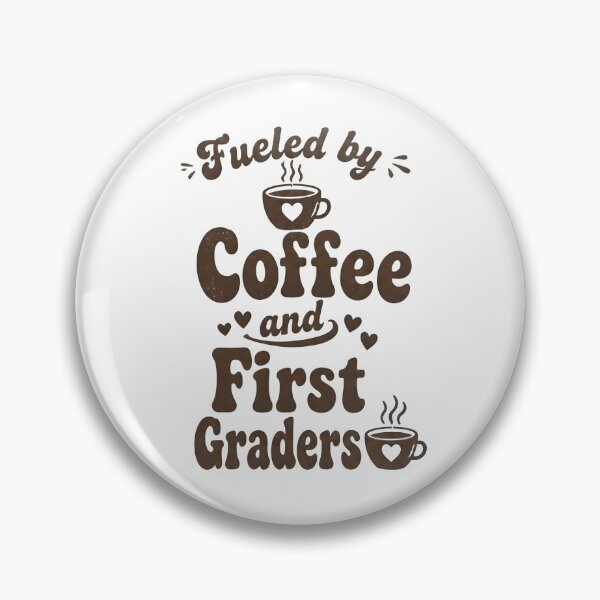 Item preview, Fueled By Coffee And First Graders Retro Distressed Teacher T-Shirt designed and sold by FestivityFinds.