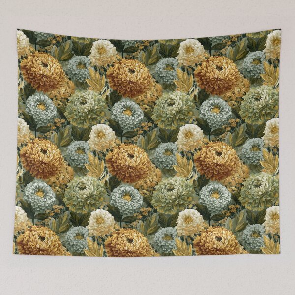 Item preview, Stunning Dahlias Print  - Flower Bouquet Pattern  - Graduation Gifts for girlfriend designed and sold by RoyalStarsPatts.