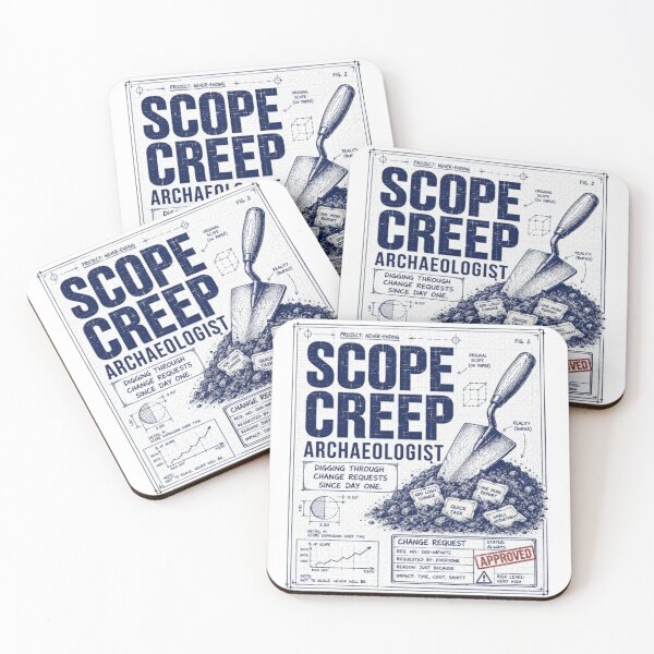 Item preview, Scope Creep Archaeologist Funny Project Management Design designed and sold by Eng-Art.