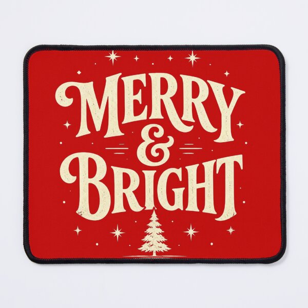 Item preview, Retro Merry and Bright Christmas Typography designed and sold by kaream1308.