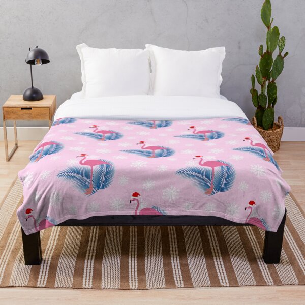 Aperçu de l'œuvre Flamant rose tropical Père Noël en hiver créée et vendue par GraffiTimi.