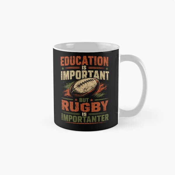 Item preview, La educación es importante, pero el rugby es más importante. Jugador de rugby. Aficionado al rugby. designed and sold by JonesFlora2025.