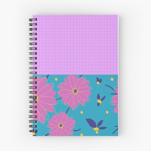 Item preview, Pink Floral Grid Daily Journal designed and sold by StudyPretty.