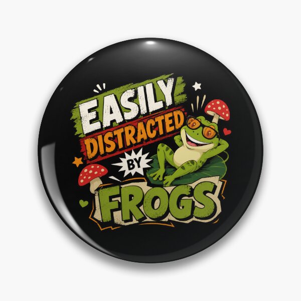 Item preview, Easily Distracted By Frogs Frog Lover Amphibian Animal Enthusiast designed and sold by RetroMini2026.