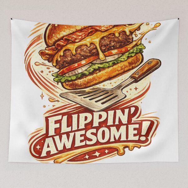 Item preview, Flippin Awesome: Playful Humor Spatula Burger Comedy Design designed and sold by irfanshikh.