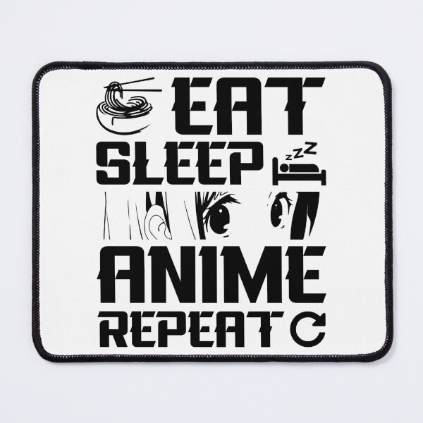 Item preview, Eat Sleep Anime Repeat – Minimalist Anime Quote designed and sold by bella-rosa87.
