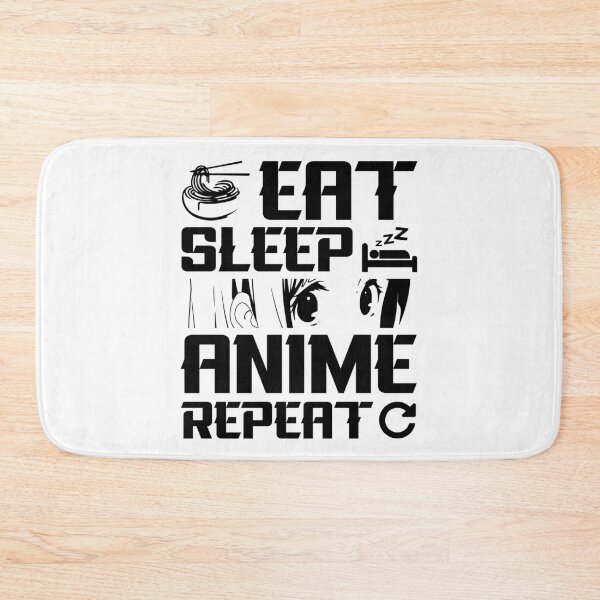 Item preview, Eat Sleep Anime Repeat – Minimalist Anime Quote designed and sold by bella-rosa87.