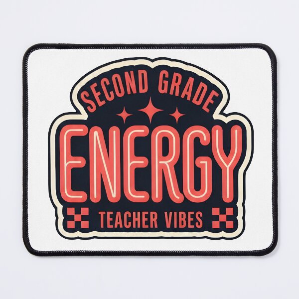 Item preview, Retro Second Grade Energy Teacher Vibes Vintage Badge Sticker designed and sold by FestivityFinds.