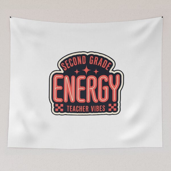 Item preview, Retro Second Grade Energy Teacher Vibes Vintage Badge Sticker designed and sold by FestivityFinds.
