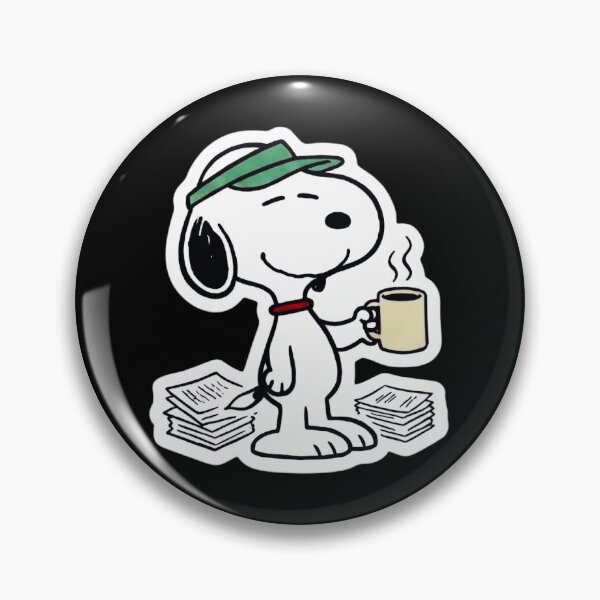 Item preview, Funny Retro Journalist Dog Coffee Writer Sticker designed and sold by StikerChuns.
