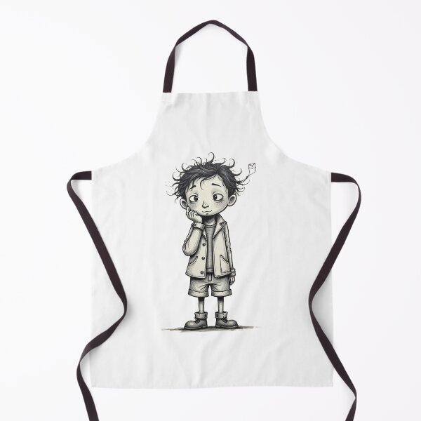 Item preview, Whimsical Messy Hair Boy Sketch Illustration designed and sold by myforestfog.