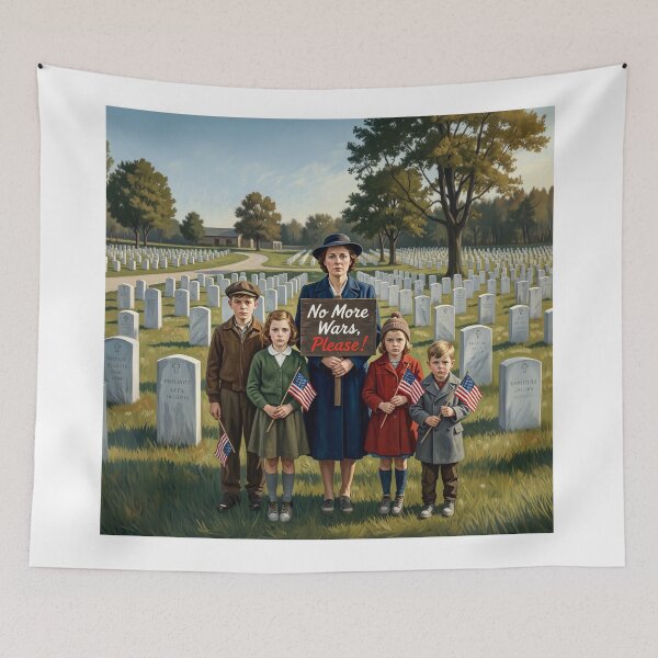 Item preview, No More Wars Please Protest designed and sold by Home Decor Art.