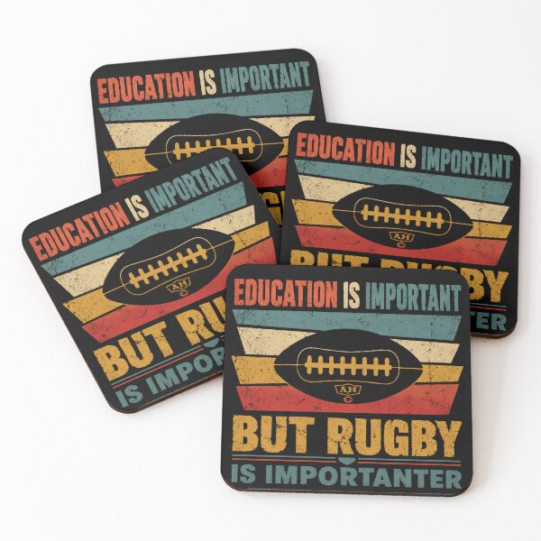 Item preview, Education Is Important But Rugby Is Importanter Rugby Player Fan Gift designed and sold by RetroMini2026.