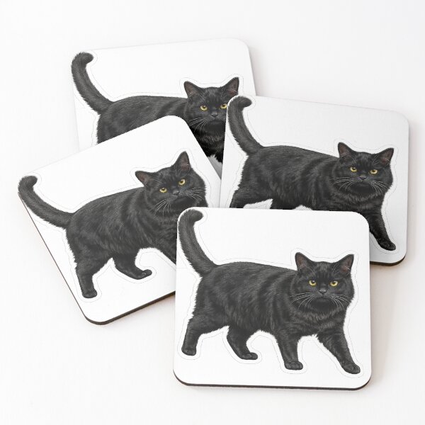 Item preview, Walking Black Cat Sticker | Elegant Black Cat Die Cut Sticker | Cat Lover Gift designed and sold by Skedart.