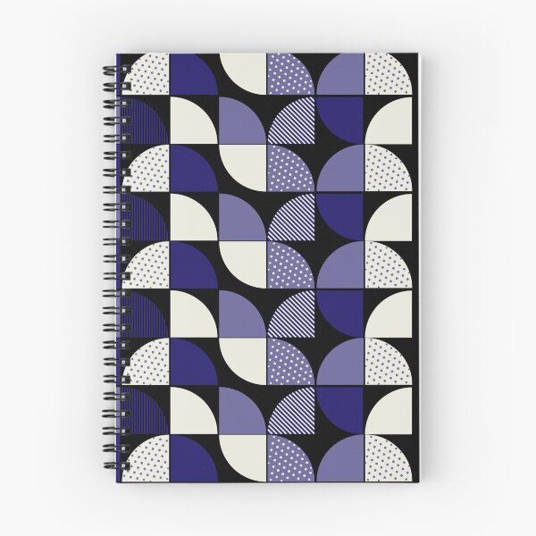 Item preview, Mid Century Modern Navy and Purple Textured Geometric Pattern designed and sold by ​Jyoti Digital Artist.