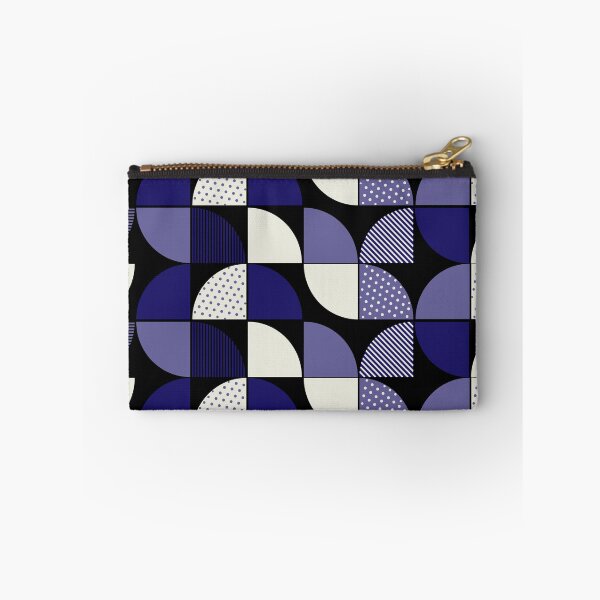Item preview, Mid Century Modern Navy and Purple Textured Geometric Pattern designed and sold by ​Jyoti Digital Artist.
