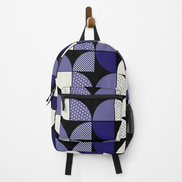 Item preview, Mid Century Modern Navy and Purple Textured Geometric Pattern designed and sold by Jyoti Digital Artist.