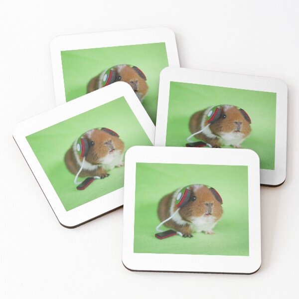 Item preview, guinea pig with headphones designed and sold by CatsCritterDesigns .
