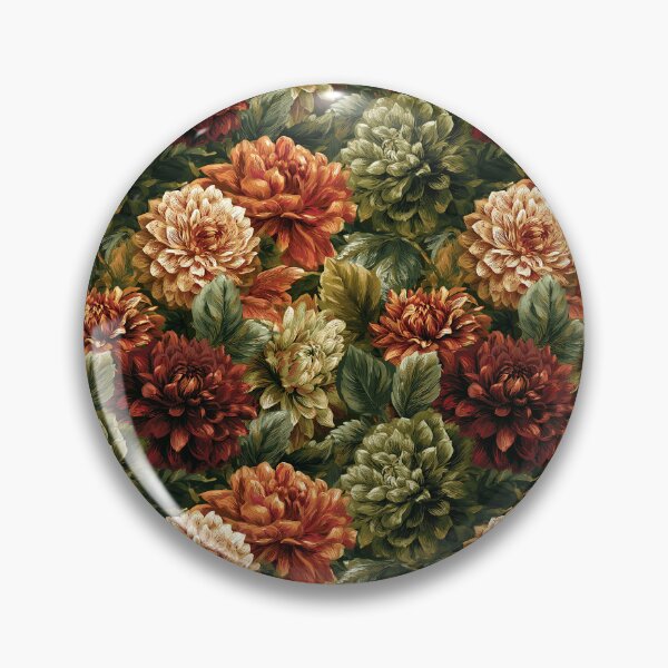Item preview, Beautiful Dahlias Flower  - Retro Flower Floral  - Housewarming Gifts designed and sold by RoyalStarsPatts.