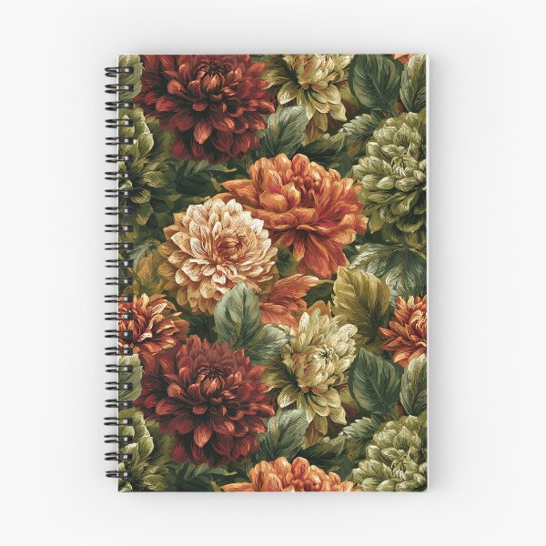 Item preview, Beautiful Dahlias Flower  - Retro Flower Floral  - Housewarming Gifts designed and sold by RoyalStarsPatts.