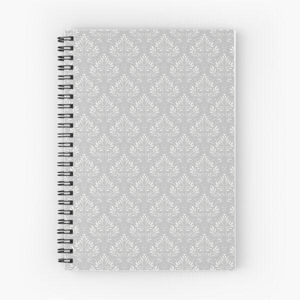 Item preview, Soft Gray Botanical Damask Pattern designed and sold by Little Wimbly.
