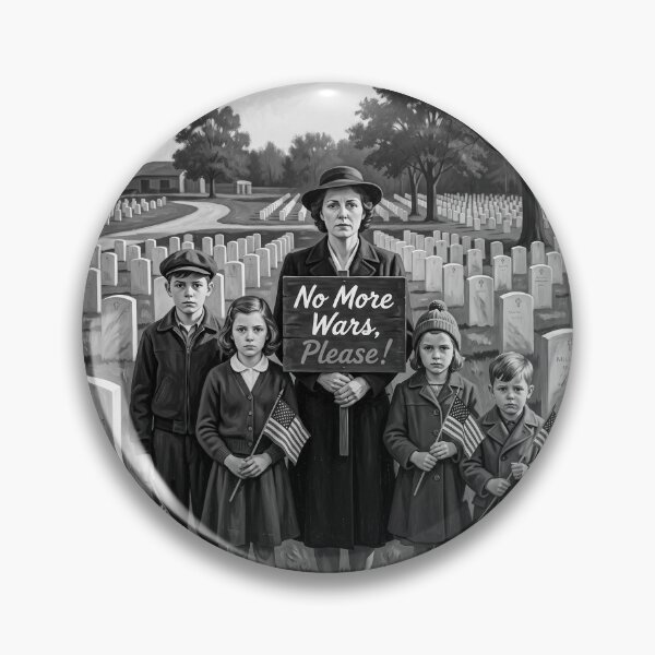 Item preview, No More Wars Please Protest Black And White designed and sold by Home Decor Art.