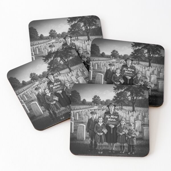 Item preview, No More Wars Please Protest Black And White designed and sold by Home Decor Art.