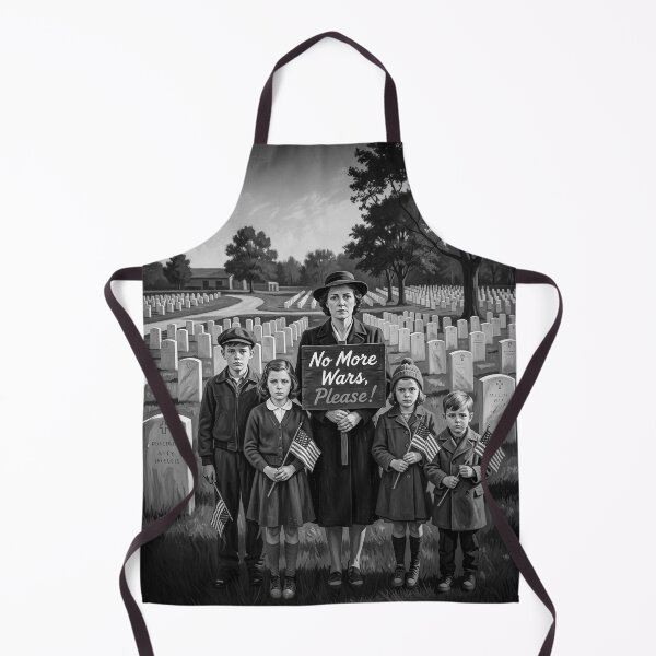 Item preview, No More Wars Please Protest Black And White designed and sold by Home Decor Art.