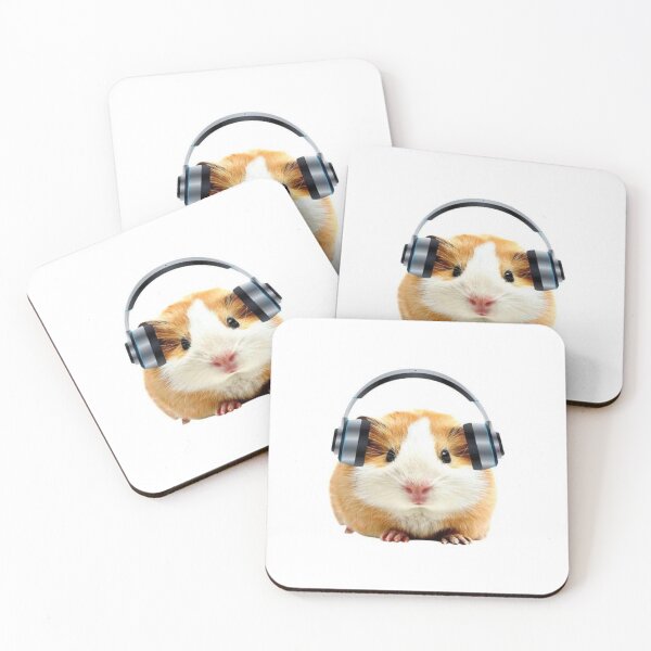 Item preview, guinea pig with headphones designed and sold by CatsCritterDesigns .