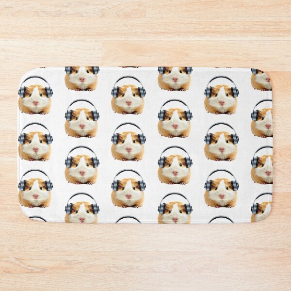 Item preview, guinea pig with headphones designed and sold by CatsCritterDesigns .