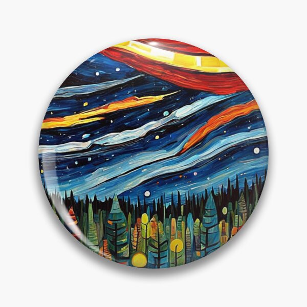 Item preview, Aurora over forest designed and sold by George Hutton Hunter.