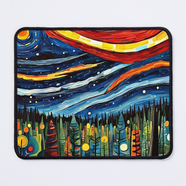 Item preview, Aurora over forest designed and sold by George Hutton Hunter.