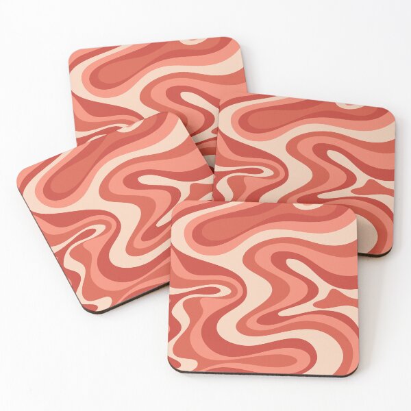 Item preview, Liquid Swirl Retro Abstract in pinks and peach tones, Light Blush, Cream, and White designed and sold by Differenceee.
