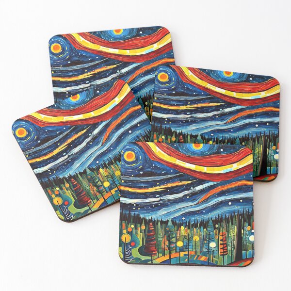 Item preview, Aurora over forest designed and sold by George Hutton Hunter.