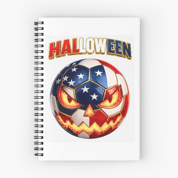 Item preview, USA Halloween Soccer Ball | American Flag Jack O' Lantern Pumpkin designed and sold by ArtSpark Studio.